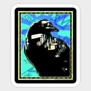 Raven Perching Out Sticker